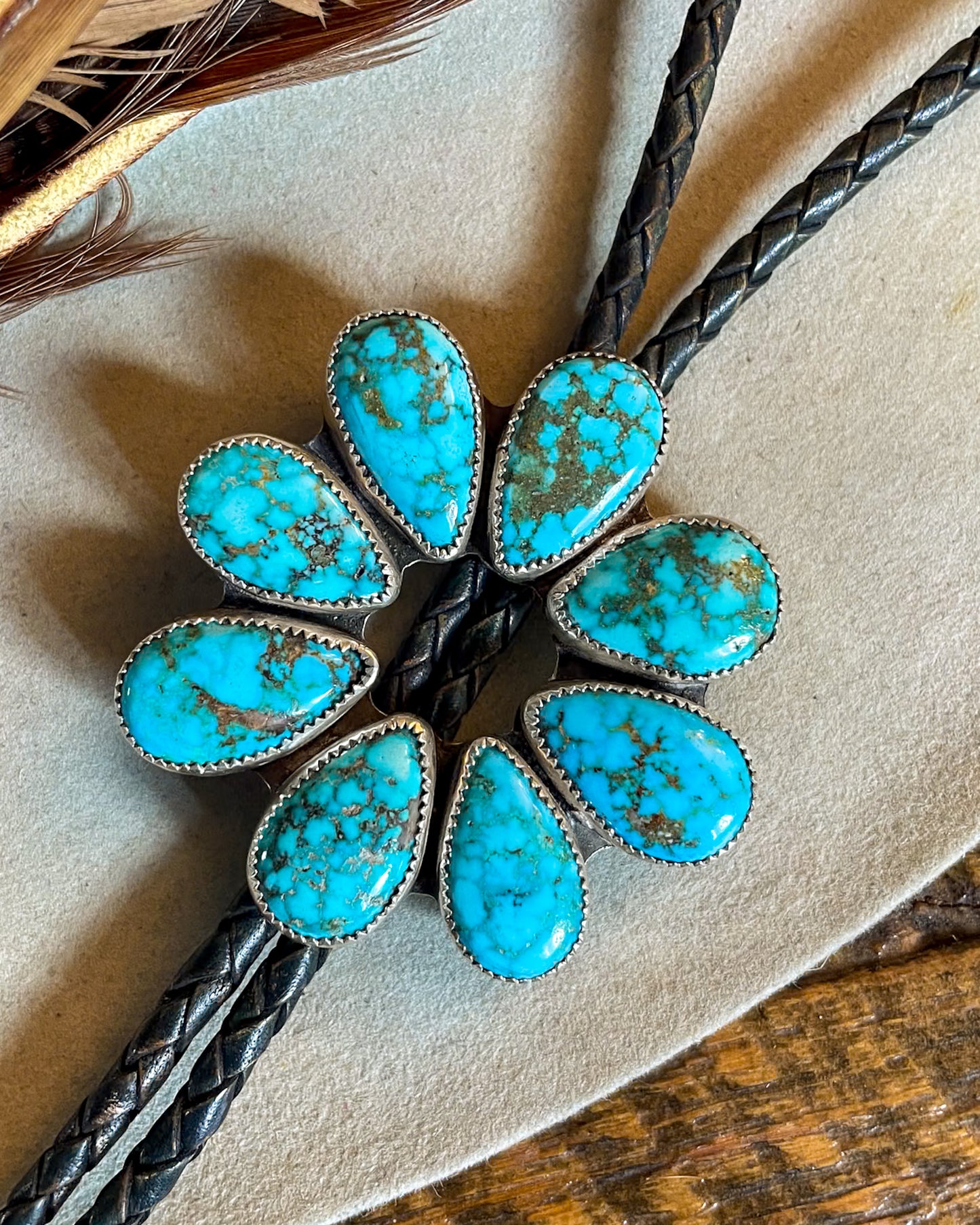 Turquoise Mountain Circle Bolo