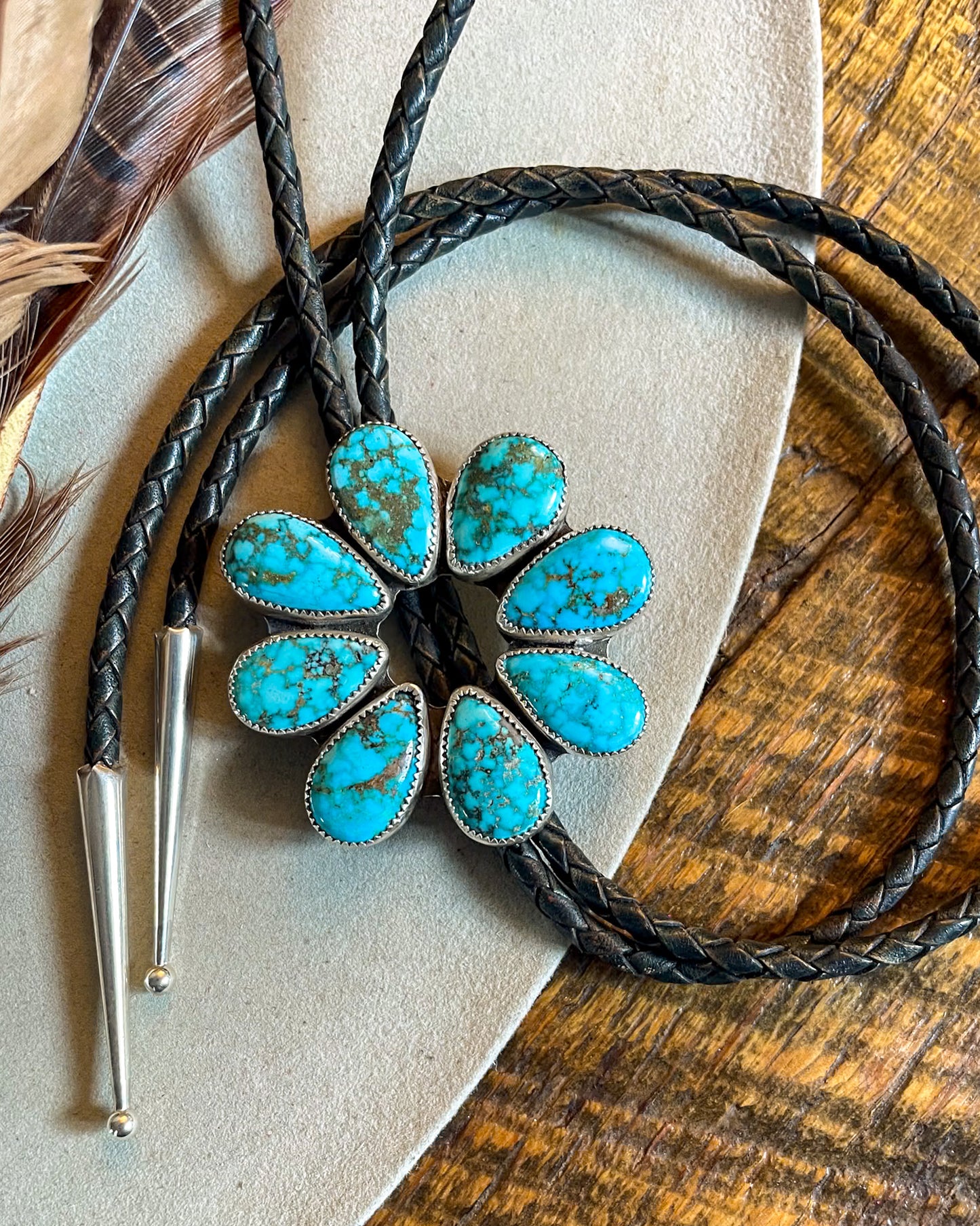 Turquoise Mountain Circle Bolo