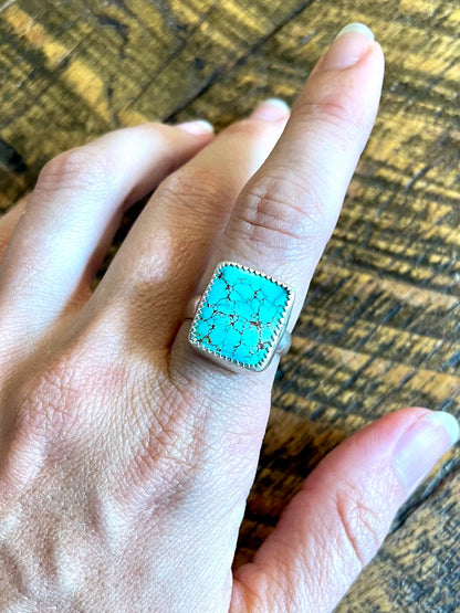 Natural Royston Turquoise Ring (Size 7.5)