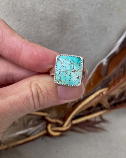 Natural Royston Turquoise Ring (Size 7.5)