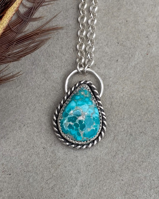 White Water Turquoise Roper Necklace