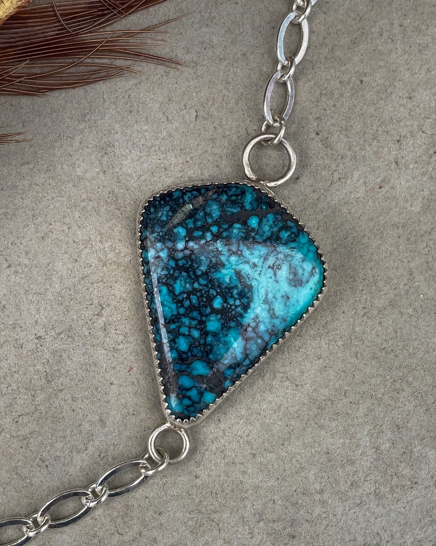 Moon River Turquoise Link Bracelet