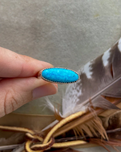 Kingman Turquoise East West Rings