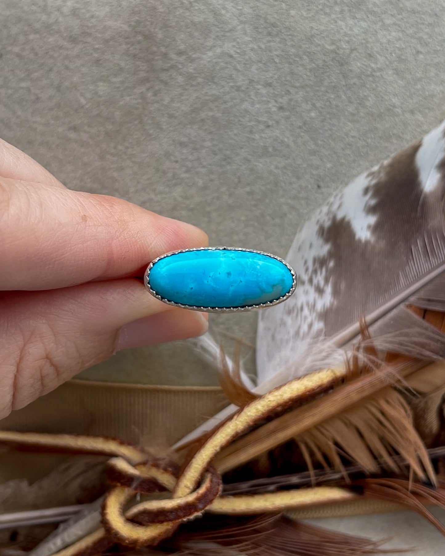 Kingman Turquoise East West Rings