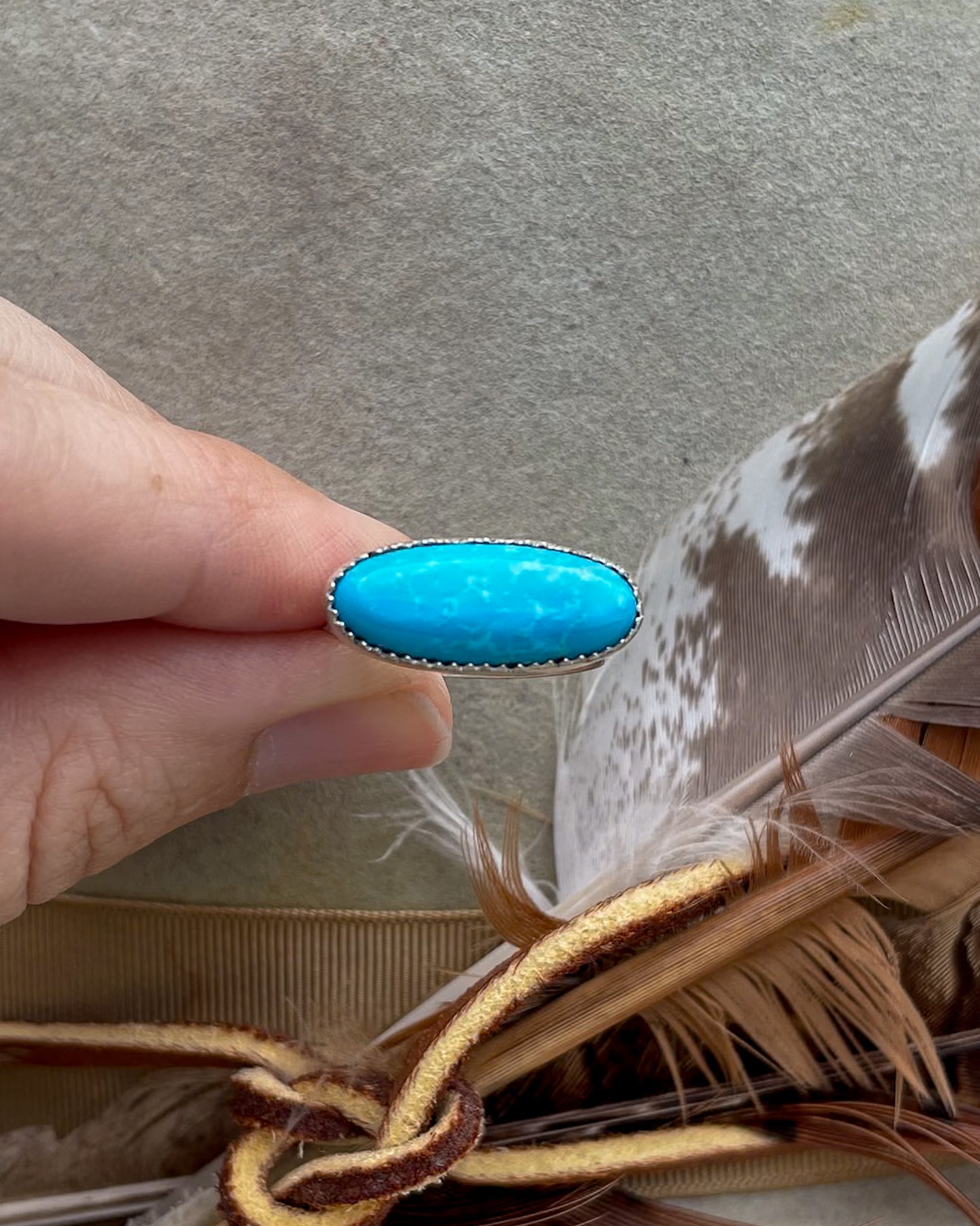 Kingman Turquoise East West Rings
