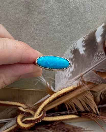 Kingman Turquoise East West Rings
