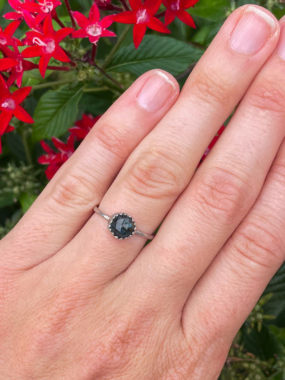 Teal Moss Kayanite Everyday Ring