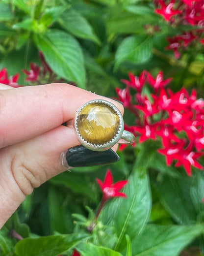 Tiger’s Eye Round Everyday Ring