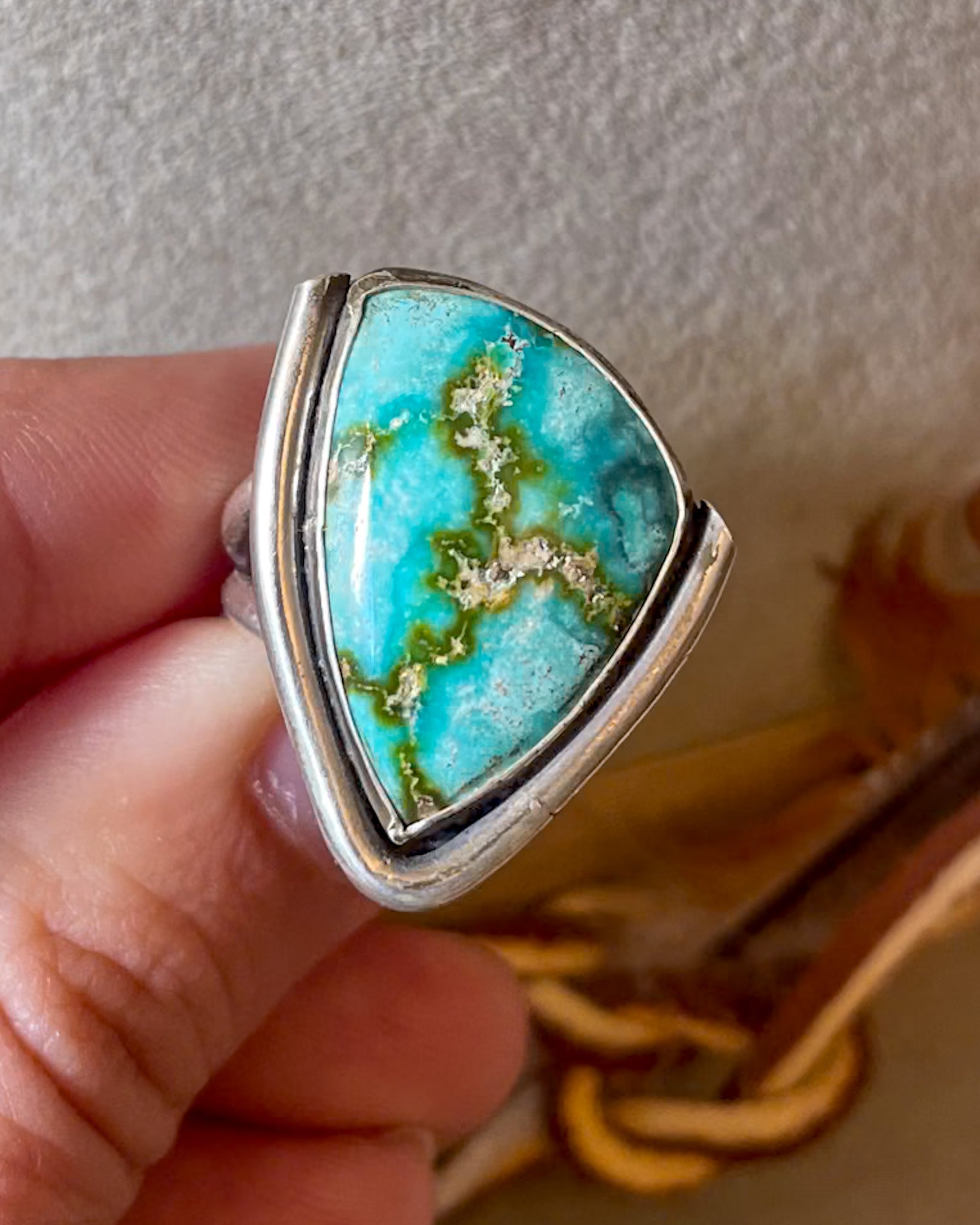 blue and green turquoise ring 