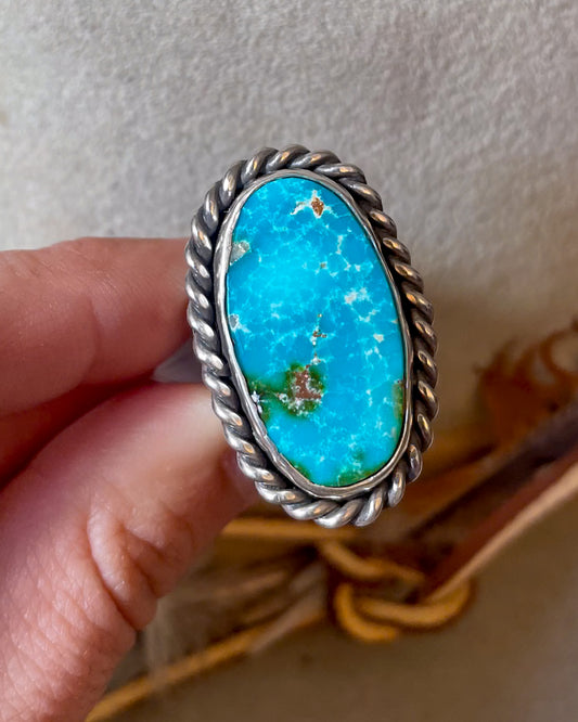 western luxury modern turquoise statement ring