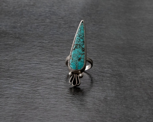 Blue Moon Turquoise Statement Ring Size 6