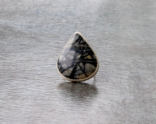 Picasso Marble Statement Ring Size 8.5